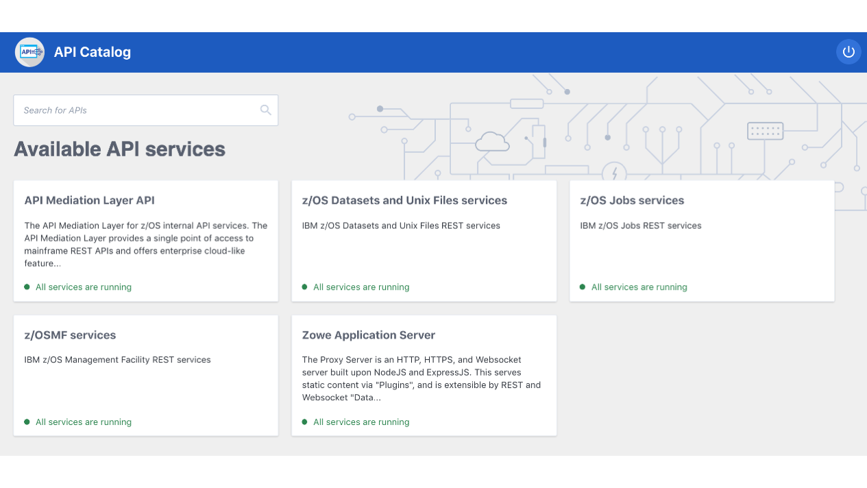 Zowe API Catalog